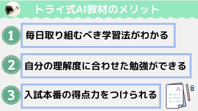 トライ式AI教材の特徴メリット