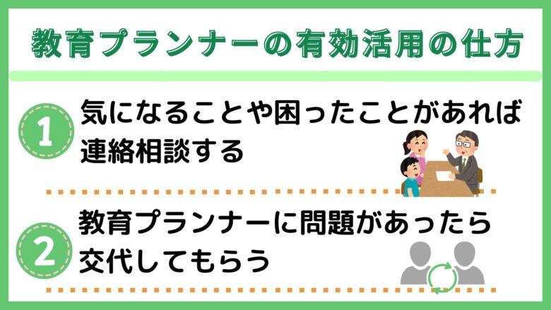 教育プランナーの活用の仕方