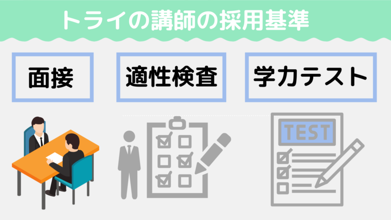 トライの講師の採用基準