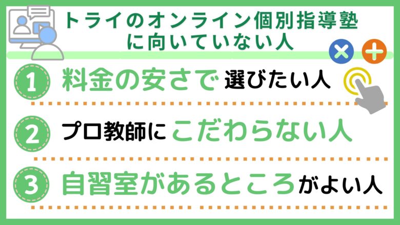 トライのオンライン個別指導塾に向いていない人