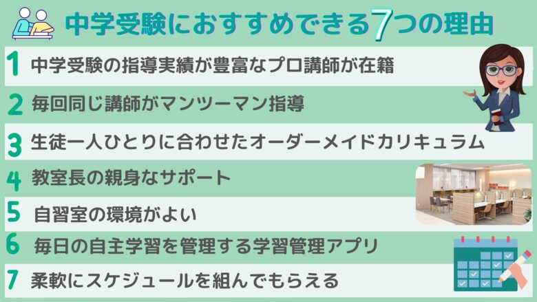 個別教室のトライが中学受験におすすめできる7つの理由