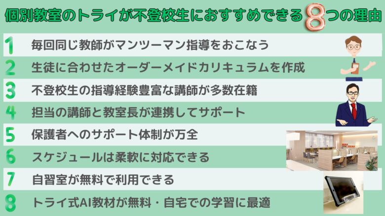 個別教室のトライが不登校生におすすめできる８つの理由